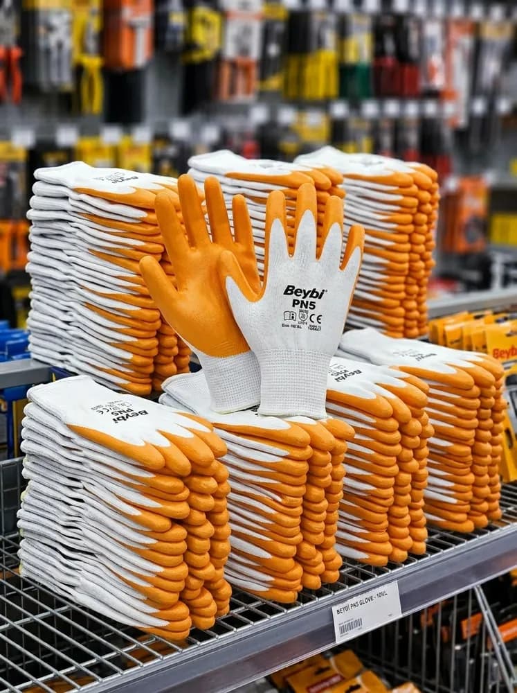Pn5 Polyester Örme Nitril Kaplı İş Eldiveni - 1 Çift Genel Amaçlı Montaj ve Tamirat Eldiveni